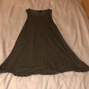 tank dress in dark green from forever 21